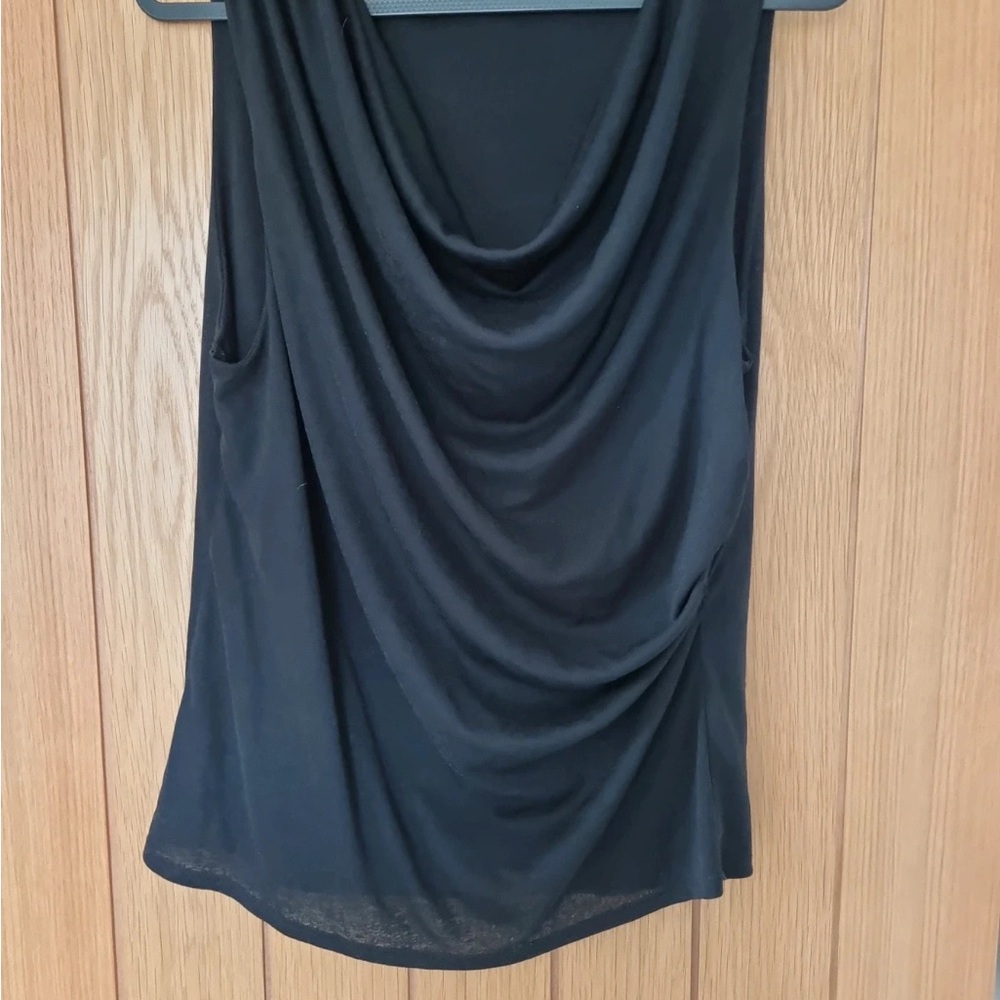 River Island Black Drape Tank Top